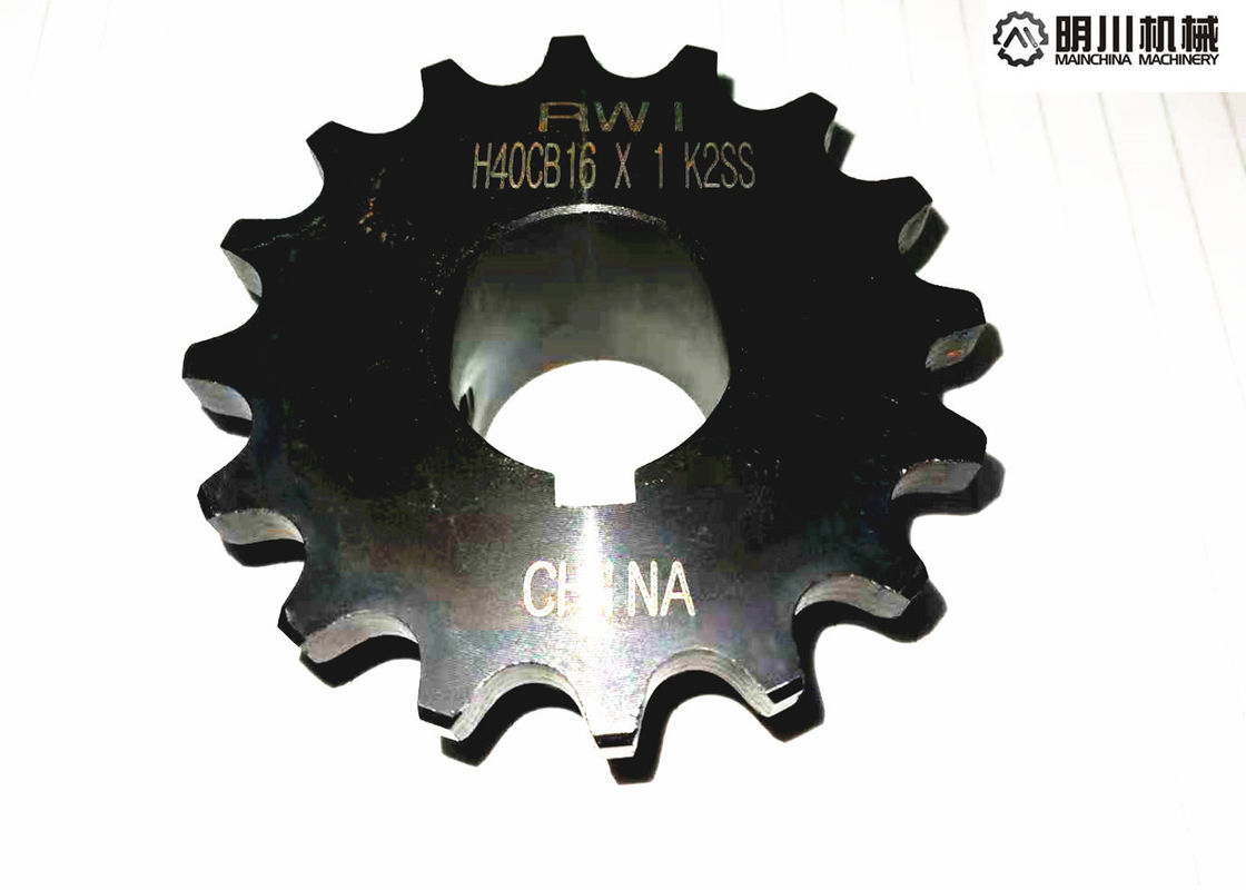 High Precision C45 Steel Finished Bore Sprockets Blacken Surface Finish
